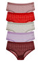 5-Piece Leopard Lace Hipster Women's Panties with Elastic Waistband