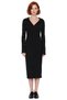 Women's Bodycon Polo Neck Maxi Length Long Sleeve Corded Fabric Knitted Winter Dress Ideal for Everyday Outfits - 3
