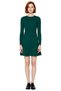 Women's A-Line Burgundy Knitwear Mini Dress Long Sleeve Crew Neck Stylish Casual Winter Style Design - 3