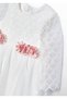 Abel Lula Girls' Embroidered Tulle Dress - Cream - 3