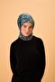 Thin Cotton Soft Scarf Anthracite Patina Green Cream Milk Coffee Patterned Non-Slip Textured Tok Duruşlu 90X9 - 4