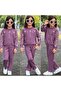 Special Fabric Butterfly Stone Printed Girls Tracksuit Set - 2