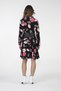 Women's Patterned Viscose Flared Dress with Leather Belt New650-2164-2 - 6