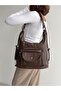 New Model with Cover, High Quality Soft Leather, Multi-Sectioned, Large Size Backpack and Shoulder Bag - 3