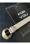 Suede Oval Buckle Women's Trouser Belt, Coat Belt, Dress Belt, Shirt Belt - 7