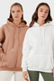 Regular Fit Cotton Hooded Collar Fleece-Lined Winter 2-Pack Sweat Sweat 5863854S2