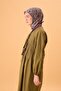 Thin Cotton Soft Scarf Coral Cobalt Blue Green Cream Patterned Non-Slip Textured Tok Duruşlu 90X90 - 6