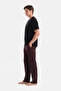 Burgundy Patterned Knitted Trousers - 3