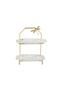 Gold 2 Tier Glass Serving Tray 22X11X26Cm