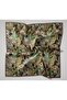 Thin Cotton Soft Scarf Pistachio Green-Lilac Patterned Non-Slip Textured Tok Duruşlu 90X90 - 7