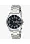 Men's Watch Stainless Steel Easy Reader Black Dial Day Date Analog Dress Watch MTP-V006D-1B2