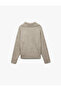 Regular Fit Long Sleeve Half Button Detailed Wide Polo Neck Knitwear Sweater - 5