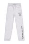 Pocketed Writing Printed Sweatpants for Ages 10-13 - Gray 12-13 Years
