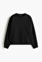 Hoodless Relaxed Fit Women's White Basic Sweatshirt