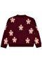 Daisy Patterned Sweater for Ages 6-9 - Burgundy for Ages 7-8 - 2