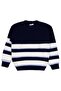 Striped Shirt Sweater for 6-9 Years Old - Navy Blue