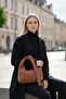 Nubuck Hand and Shoulder Bag with Knot Strap Detail - 3