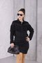 Genuine Suede Stretch Fabric Tasseled Blouse Skirt Set