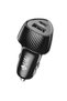 65W Dual Port Car Charger Fast USB-C PD 3.0 & QC 3.0 Adapter with Type-C Cable,