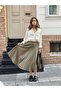 Valerie Winter Flared Long Skirt Women's Khaki - 6