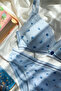 Yayoi Kusama-Blue Cotton Flower Pattern Bralet Set - 2