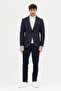 Luduno Men's Navy Blue Thick Mono Collar Slim Fit Casual Blazer Jacket - 8
