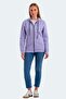 Hooded Pockets Casual Women's Sweatshirt Lilac - 7