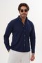 Shirt Knitted Honeycomb Fabric Transitional Stretch Fabric Regular Men's Shirt - 6