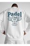 Oversized Unisex Crew Neck Sweatshirt Padel Clup Print