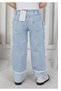 Premium Quality Blue Wide Leg Jean Denim Girls Pants - 6
