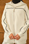 Women's Robe Piped Sets White - 7
