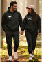 Dear Lover Combination Hooded Sweatshirt and Pants Set (2 Sets 4 Pieces) Oversized Sweatpants Boyfriend