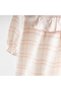 Girl's Dress Gift Newborn Baby Girl Ecru & Pink Checkered Ruffle Dress Cotton Fabric - 6