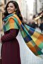 Women's Premium Soft Plaid Boucle Scarf Plaid Shawl Scarf - 4