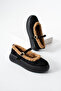 Poopy Women's Fur Sneaker Ballet Black Suede - 3