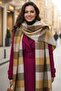 Women's Premium Soft Plaid Boucle Scarf Plaid Shawl Scarf - 8