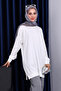 Ecru Sleeve Embroidered Modal Tunic - 2