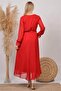 Women Red Baby Shower Chiffon Maternity Dress Dphml003 - 6