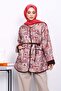 Dusty Rose Ethnic Patterned Snap Fastener Jacket - 3