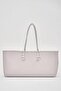 Women's Long Tote Bag Gray Braided