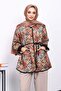 Çağla Ethnic Patterned Snap Fastener Jacket