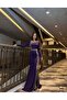 Stone-Detail Long Evening Dress 583089 Purple