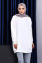 Ecru Hooded Double Pocket Sweatshirt - 2