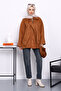 Taba Oversized Zippered Suede Jacket - 2