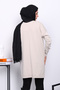 Cream Cold Thread Mercerized Knitwear Tunic - 4