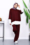 Plum T-Shirt, Underwear, and Pants Three-Piece Combination Set - 2
