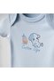 Hospital Release Newborn Baby Boy Cotton Romper Bodysuit and Hat 3-Piece Set Blue & Green - 8
