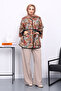 Çağla Ethnic Patterned Snap Fastener Jacket - 2