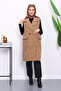 Mink Double-Breasted Collar Lined Cashmere Vest - 2