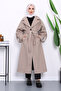 Mink Fur Trimmed Lined Cashmere Coat